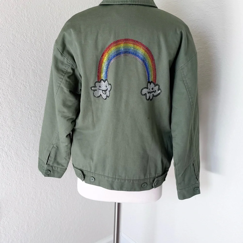 Forever 21 Unisex Rainbow Jacket